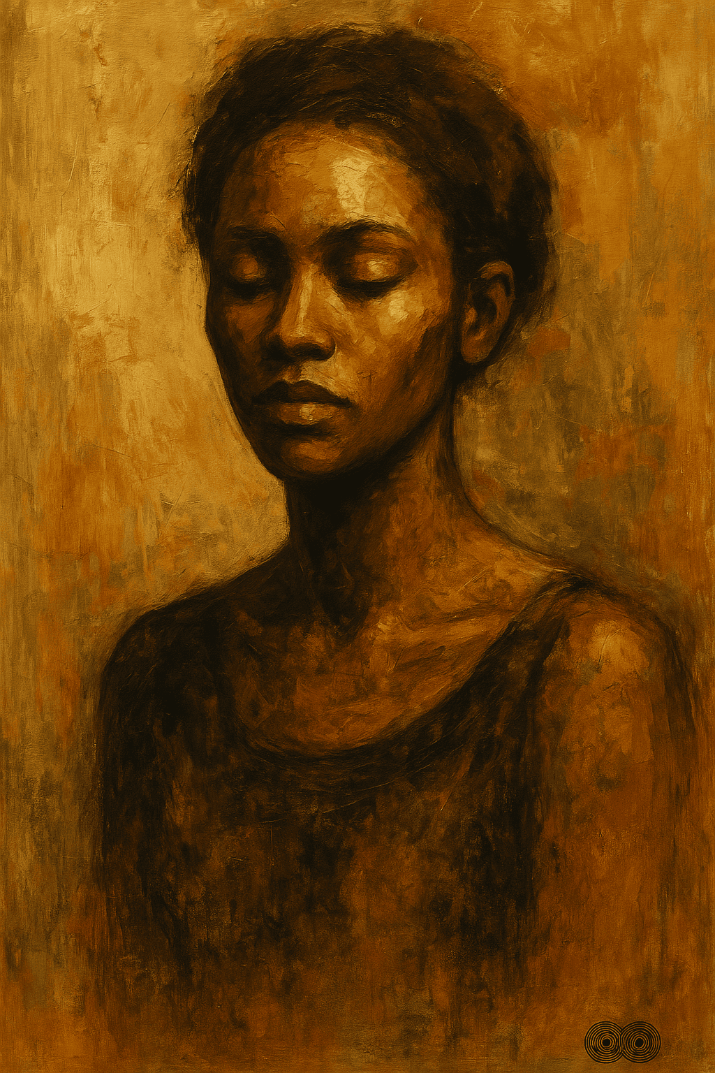 Silent Strength – Abstract Figurative Portrait (Copy)